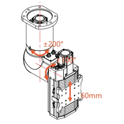 Oś obrotowa do laserowych głowic tnących fiber